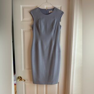 Eliza J Light Blue Cap Sleeve Midi Dress